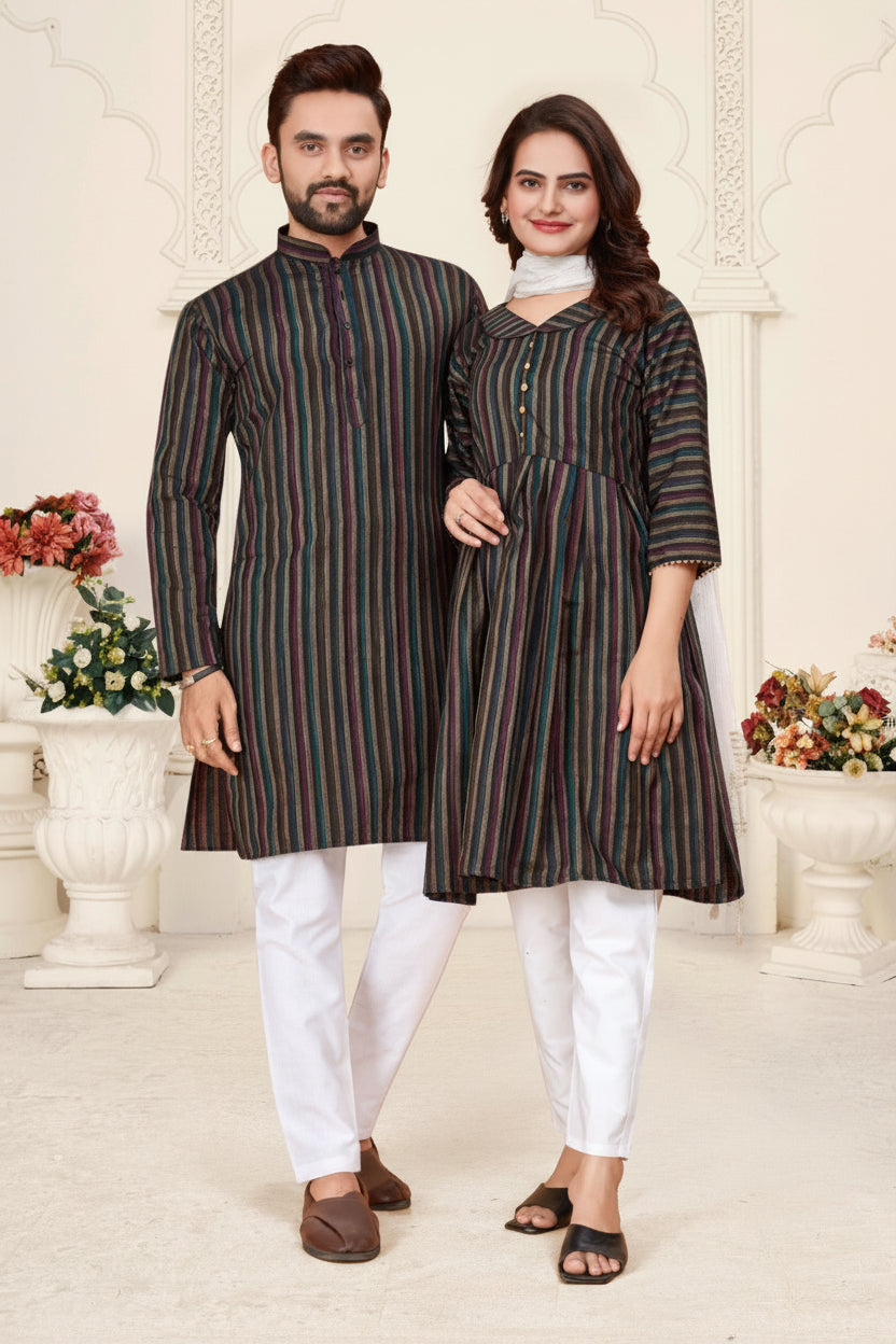 Linen Kurtas for Couples