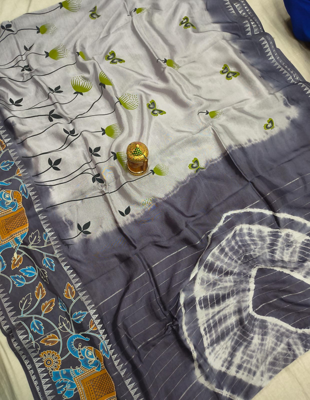 Mangalagiri Cotton Silk Sarees with Dye Print collection