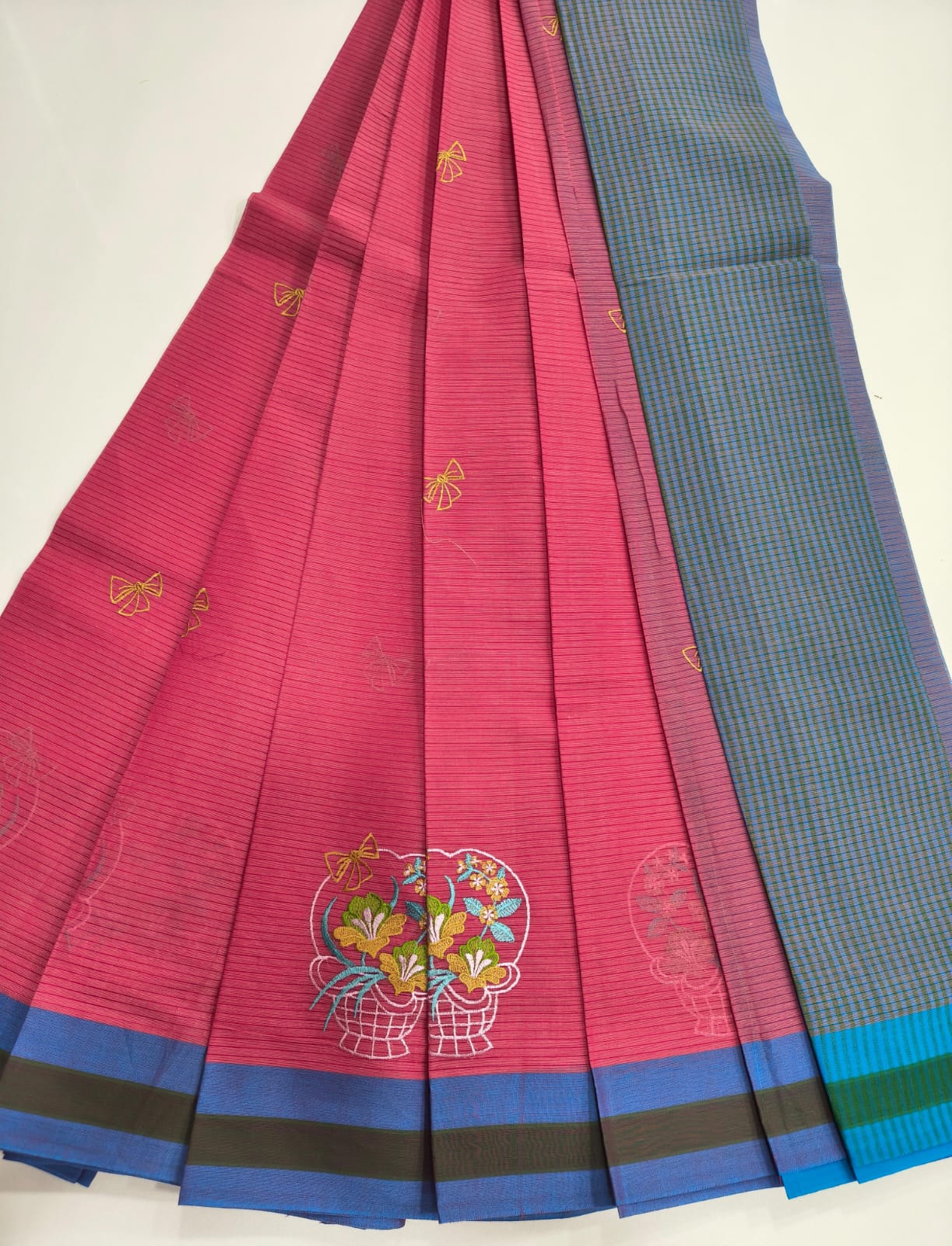 Mangalagiri Cotton Sarees with Embroidery work collection