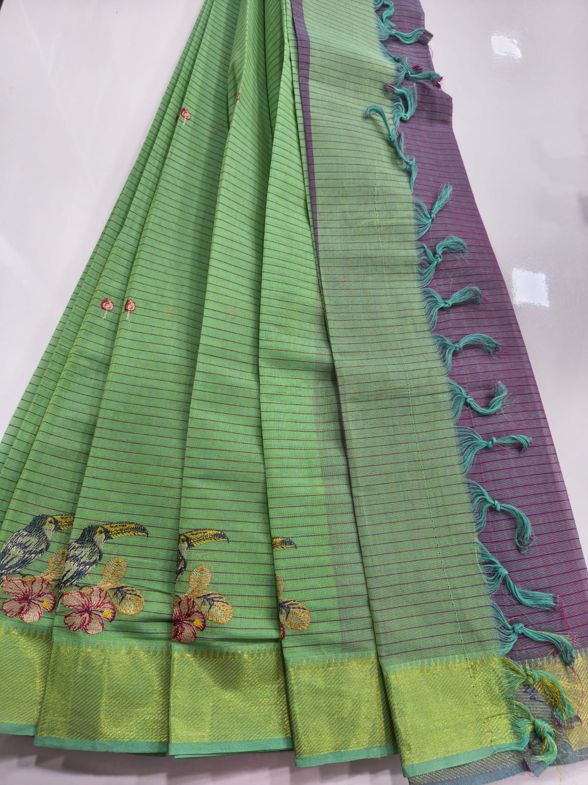 Mangalagiri Cotton Sarees with Embroidery work collection