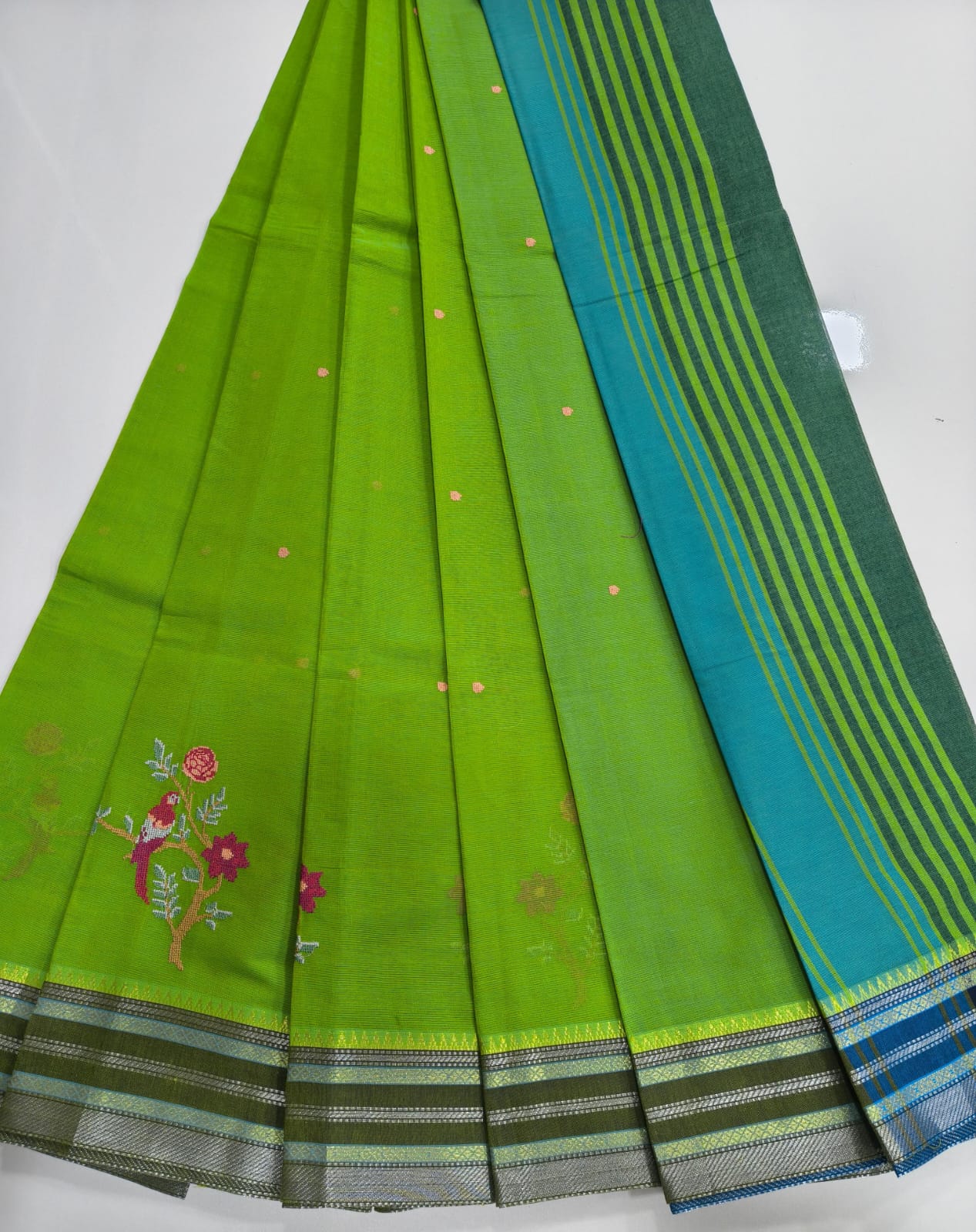 Mangalagiri Cotton Sarees with Embroidery work collection