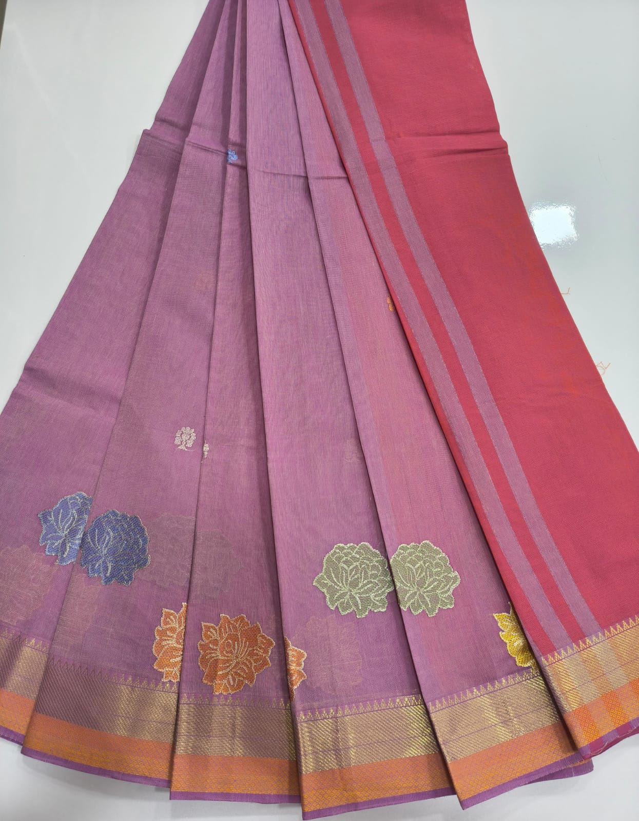 Mangalagiri Cotton Sarees with Embroidery work collection