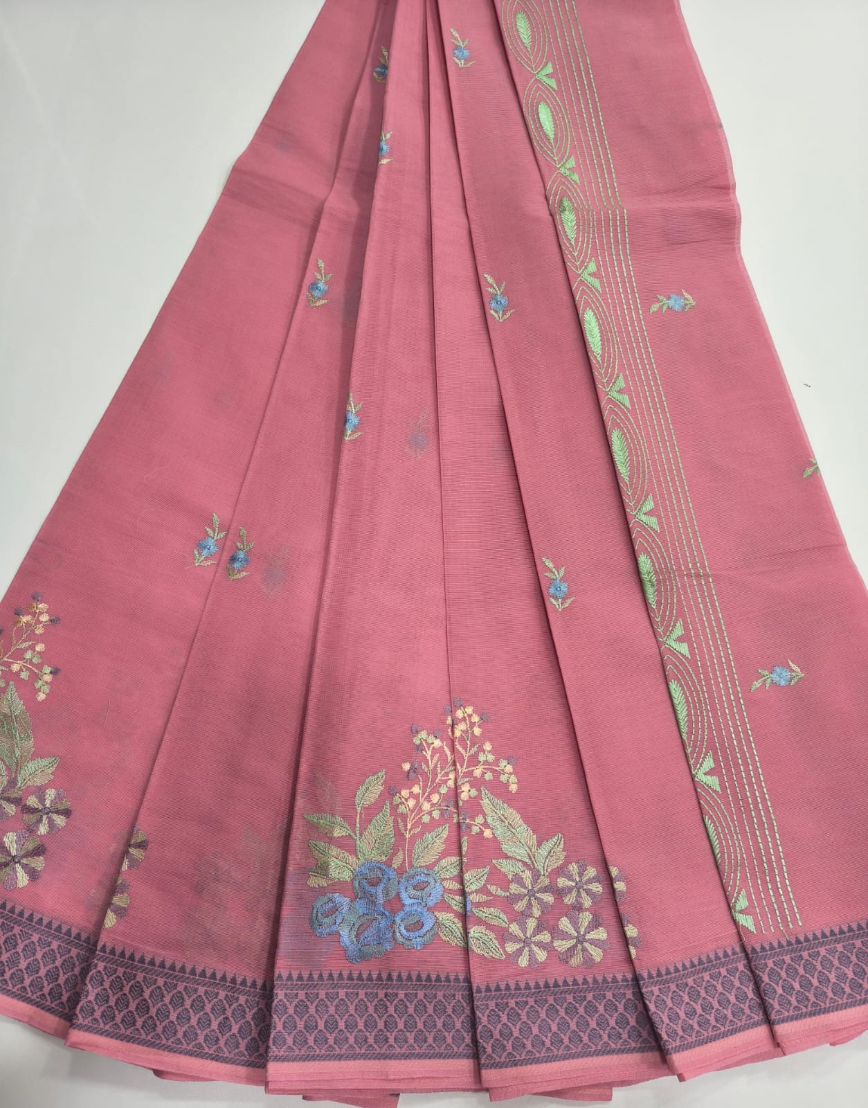 Mangalagiri Cotton Sarees with Embroidery work collection