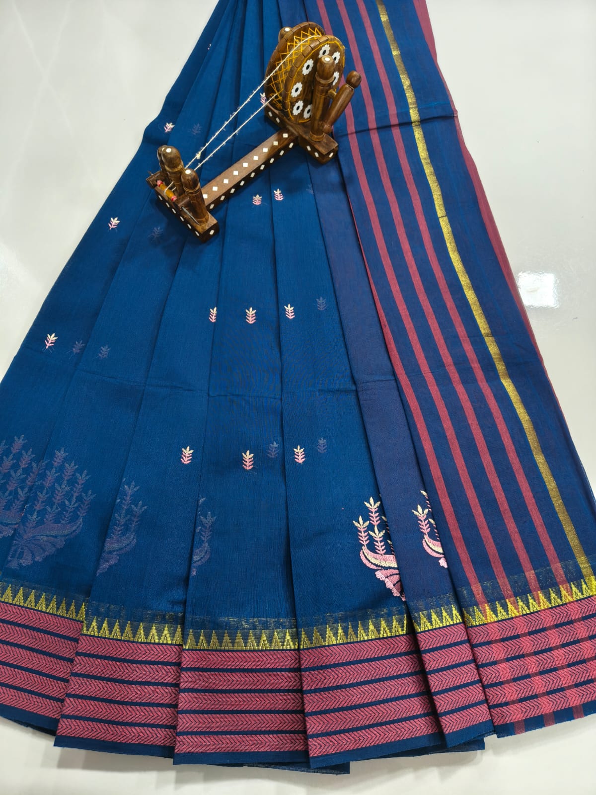 Mangalagiri Cotton Sarees with Embroidery work design collection