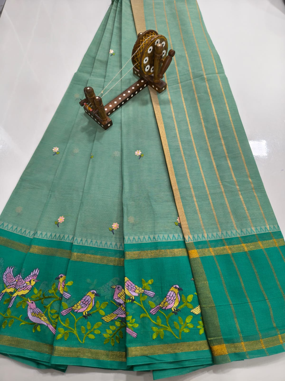 Mangalagiri Cotton Sarees with Embroidery work design collection
