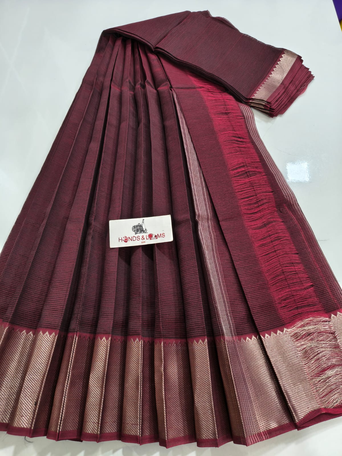Mangalagiri Powerloom Pattu Sarees with 150K Nizam border collection
