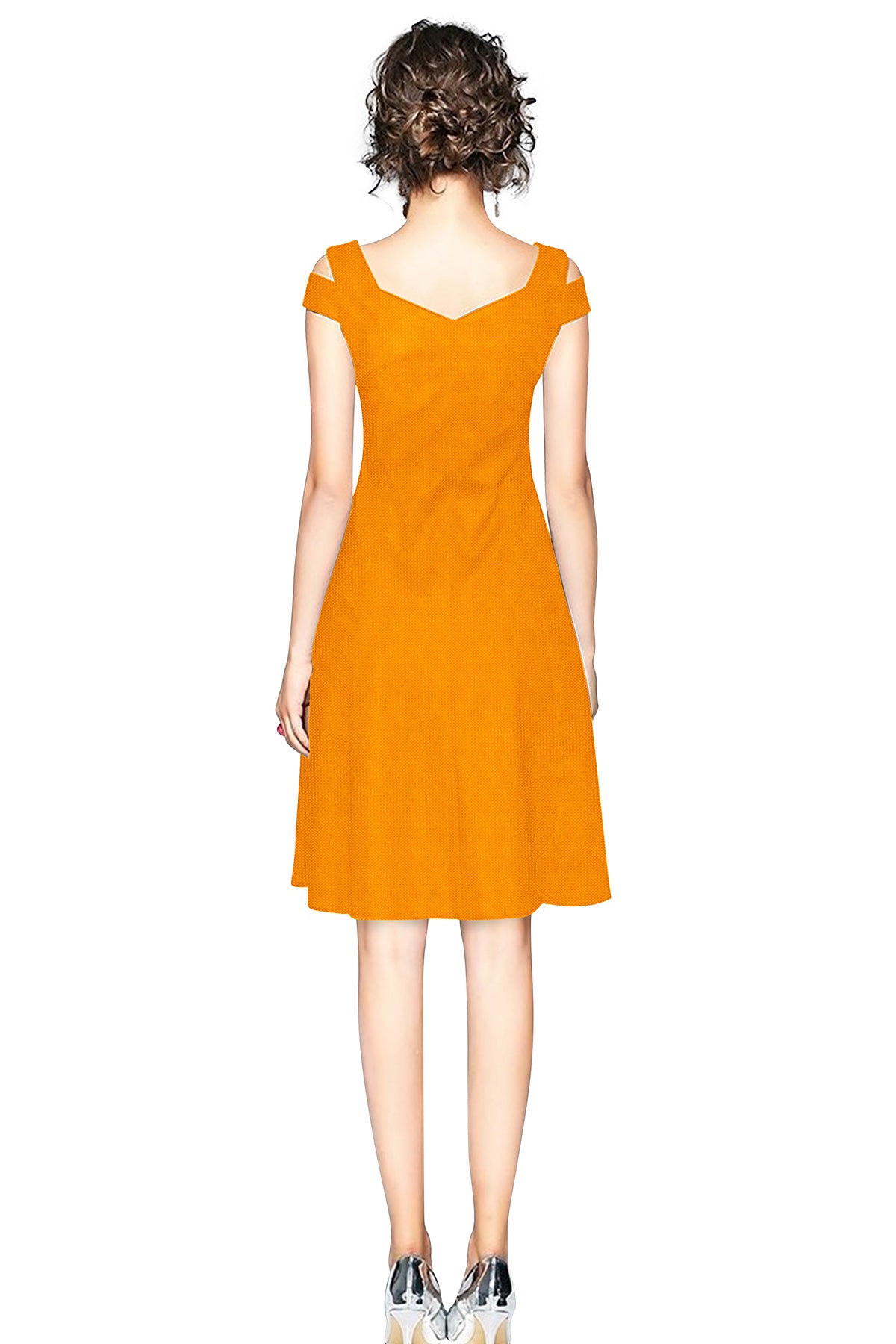 Western Wear Dress Polyster Yellow Solid Np D 205 Yellow