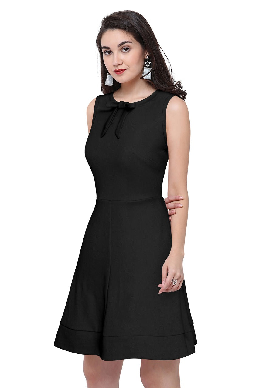 Western Wear Dress Polyster Black Solid Np D 261 Black