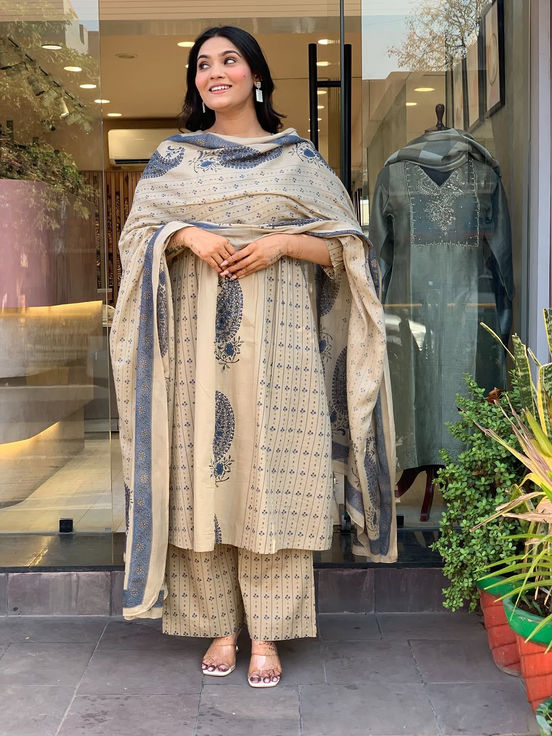 Heavy cotton kurti with simple designs
