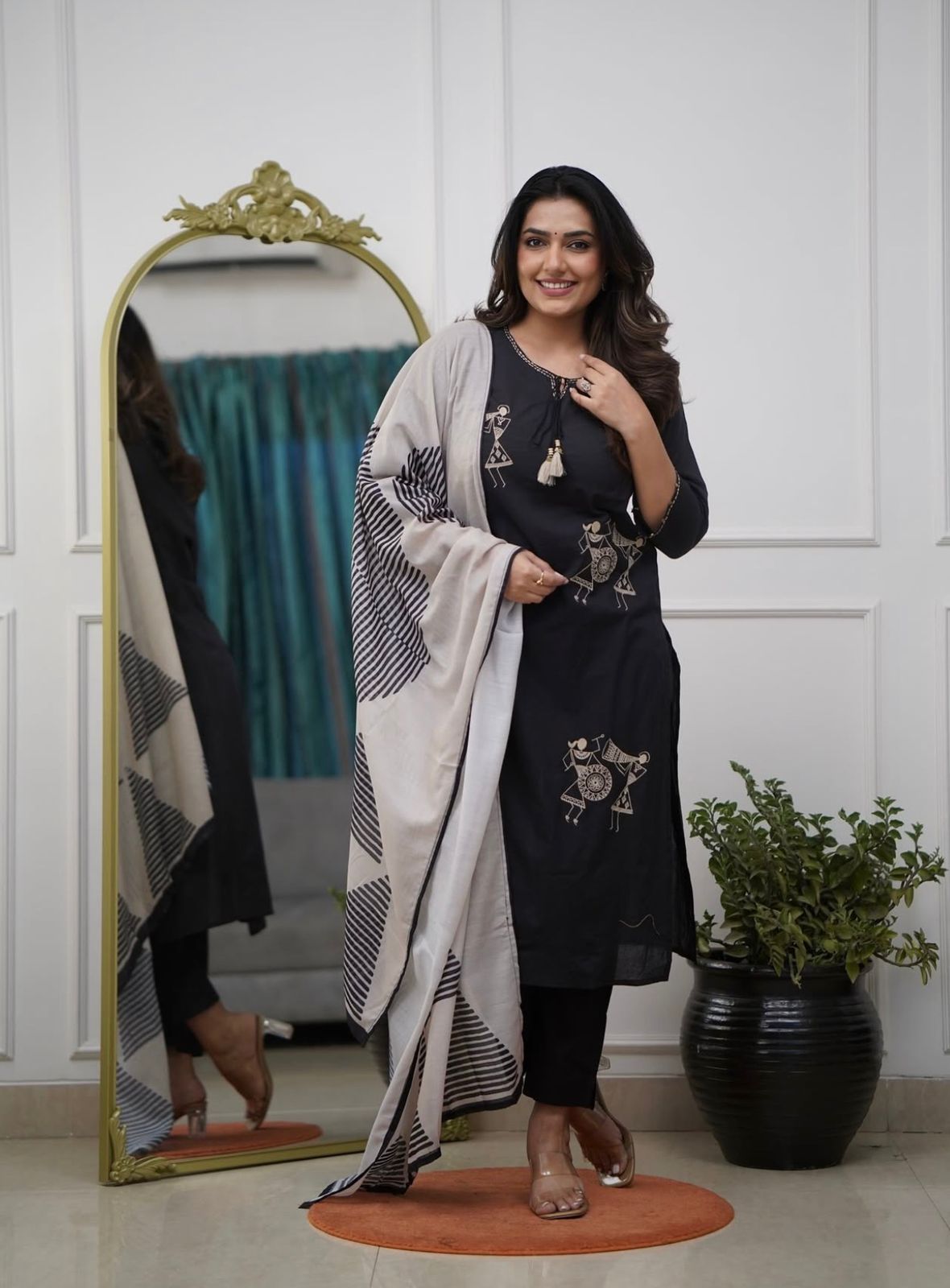 Heavy cotton kurti with simple designs