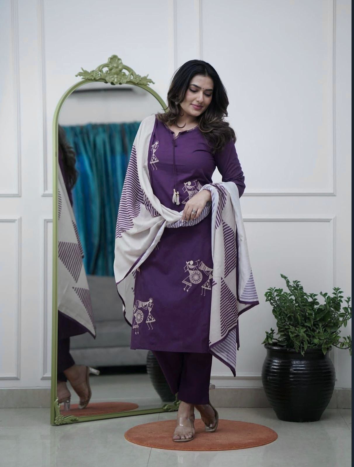 Heavy cotton kurti with simple designs