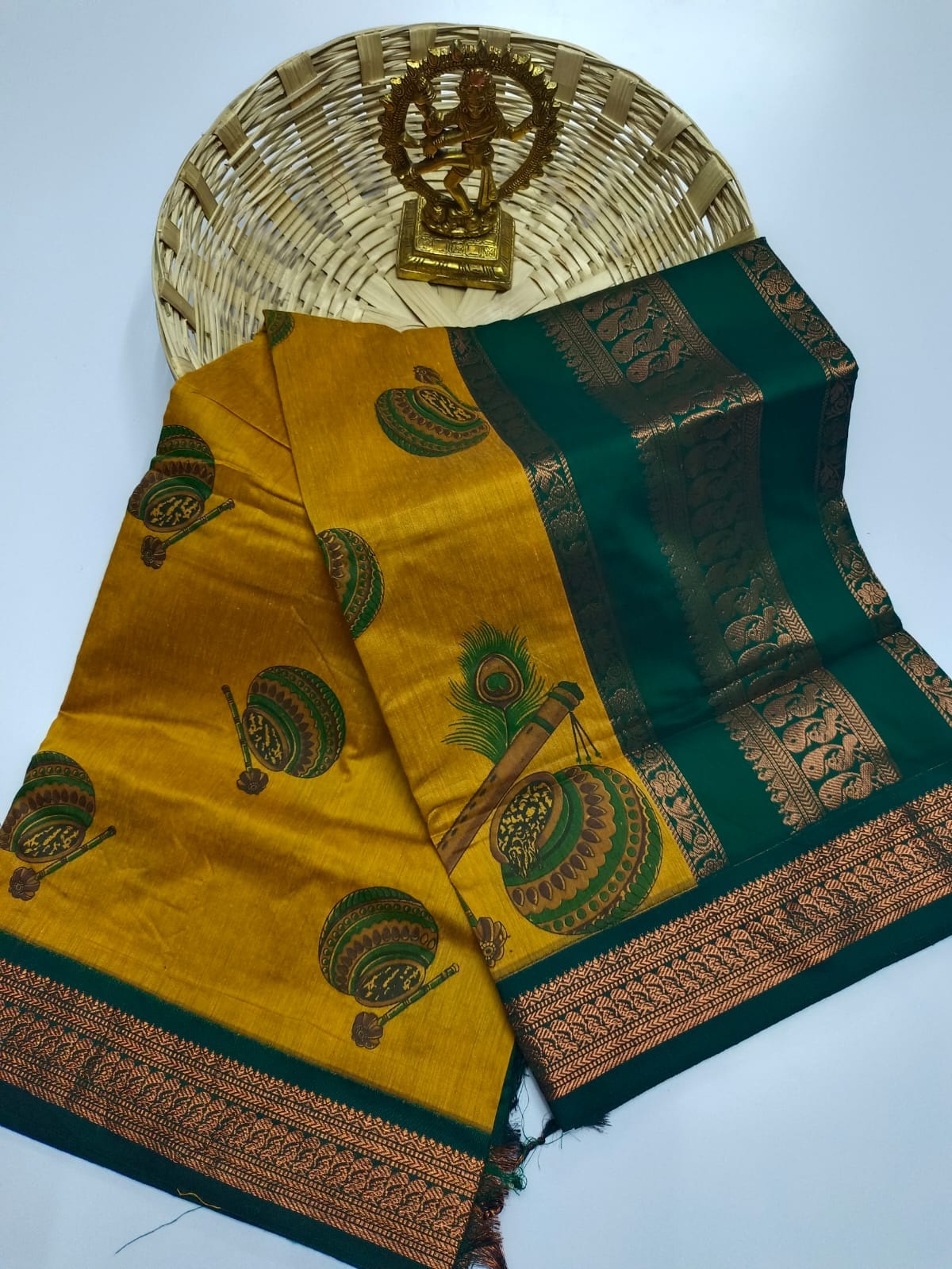 Kalamkari & Art Design Cotton saree