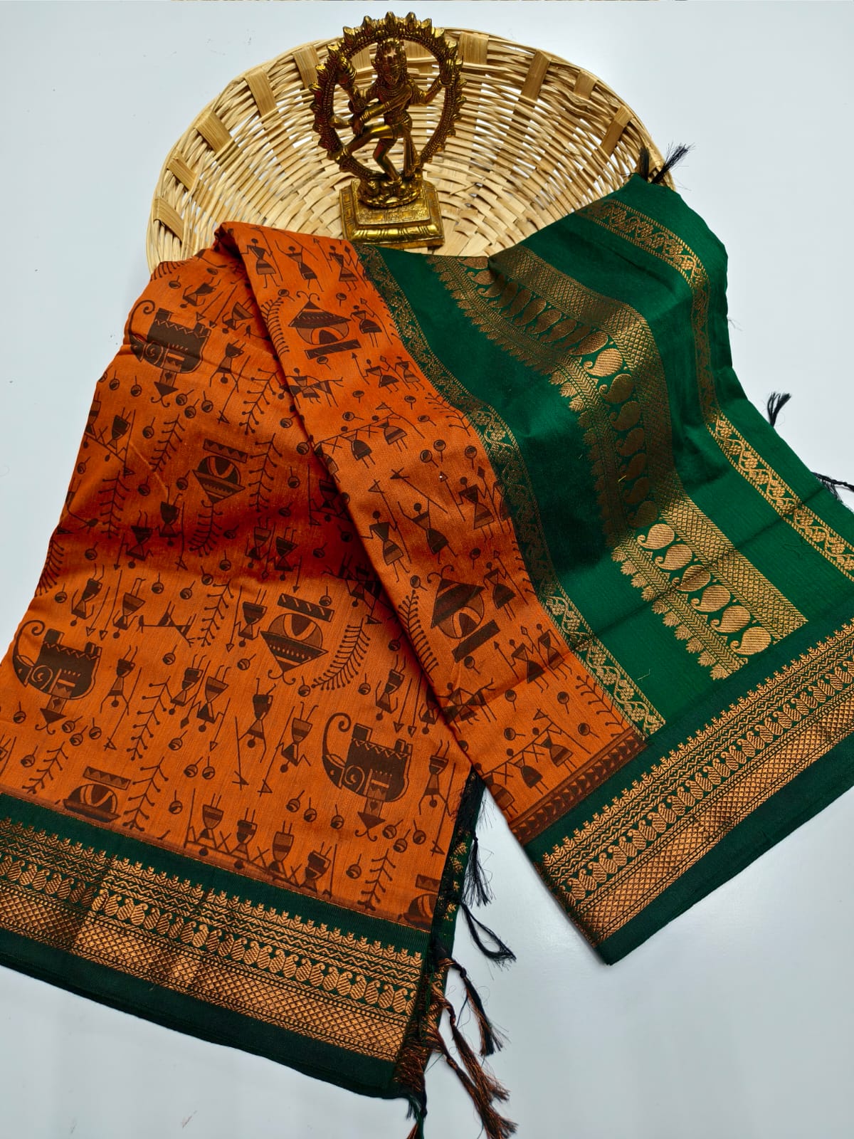 Kalamkari & Art Design Cotton saree