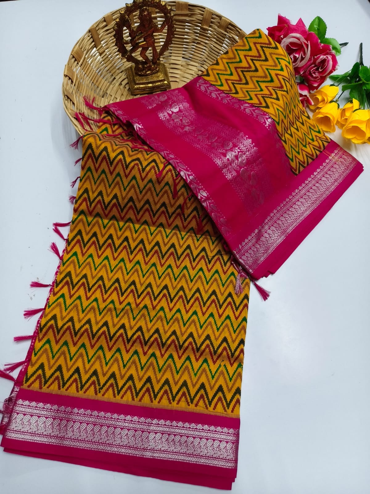 Kalamkari & Art Design Cotton saree