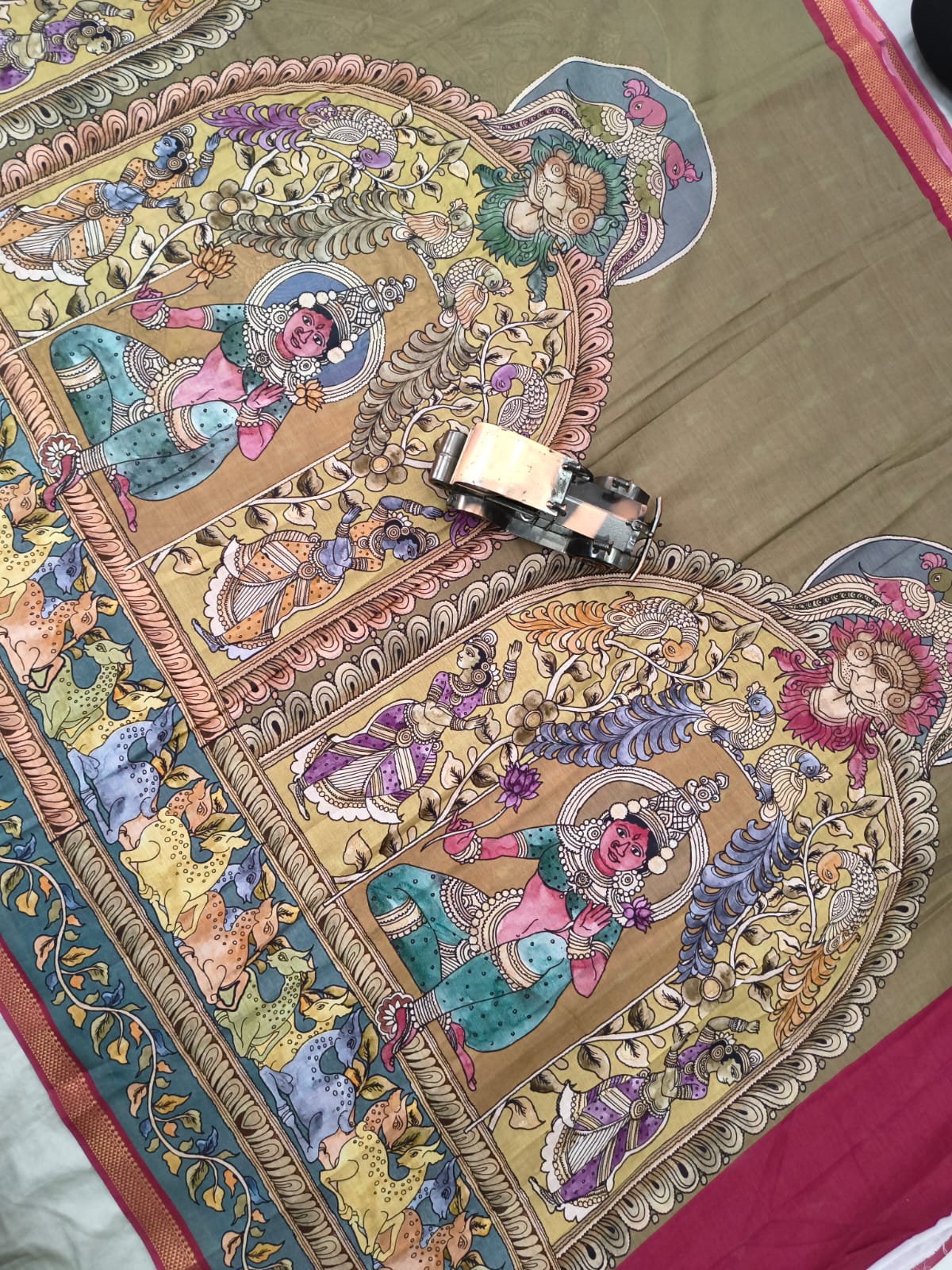 Mangalagiri Handloom Mythology print Sarees collection