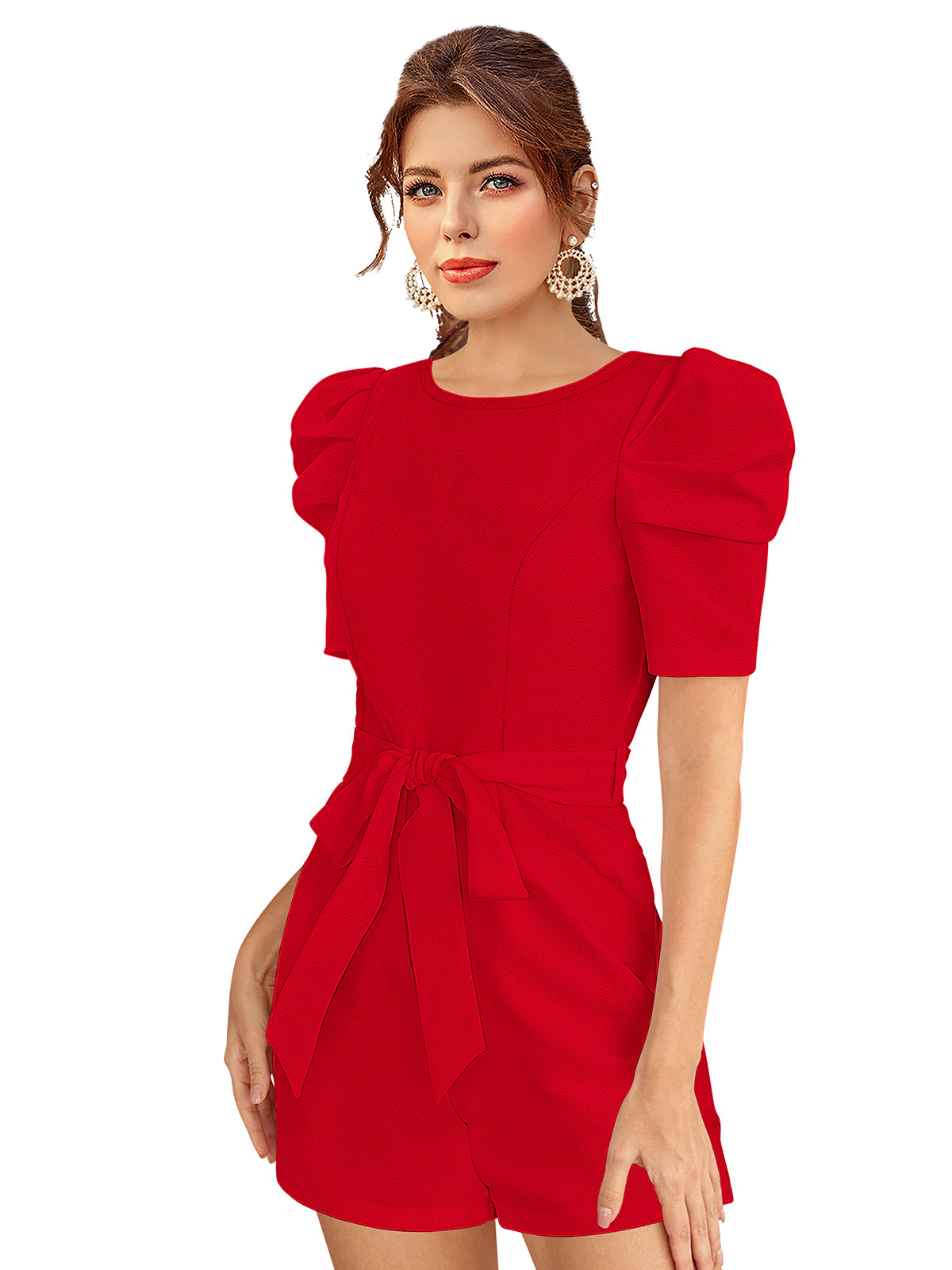 Western Wear Dress Knitting Red Solid Np D 1474 Red