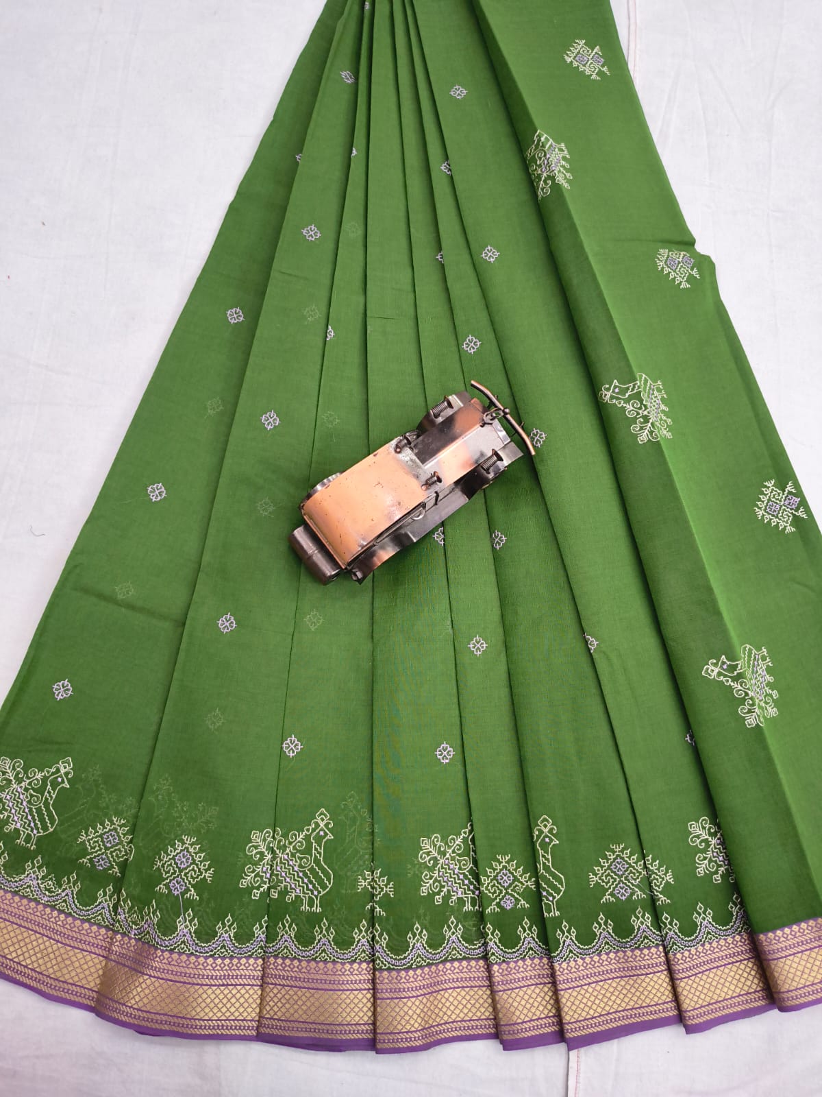 Mangalagiri Cotton Sarees with embroidery work designs