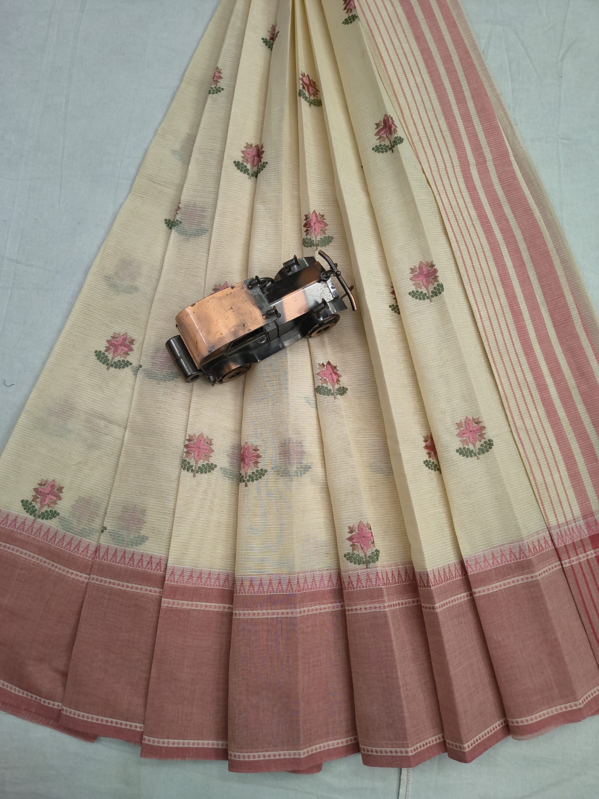 Mangalagiri Cotton Sarees with embroidery work designs