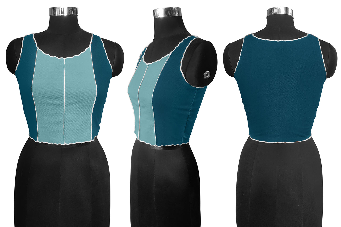 Trendy sleeveless crop for bold women