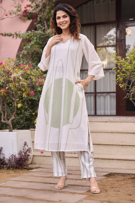 2 piece Straight Kurta sets Mul Cotton