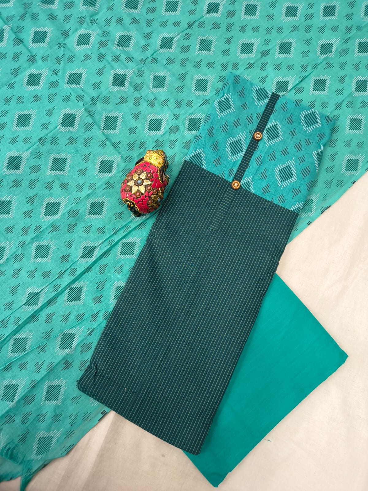 Mangalagiri cotton dress materials with print collection