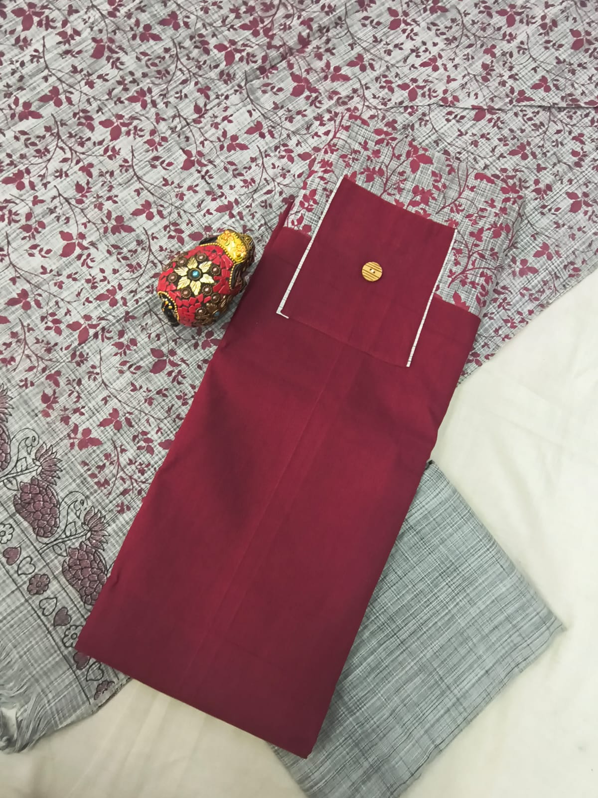 Mangalagiri cotton dress materials with print collection