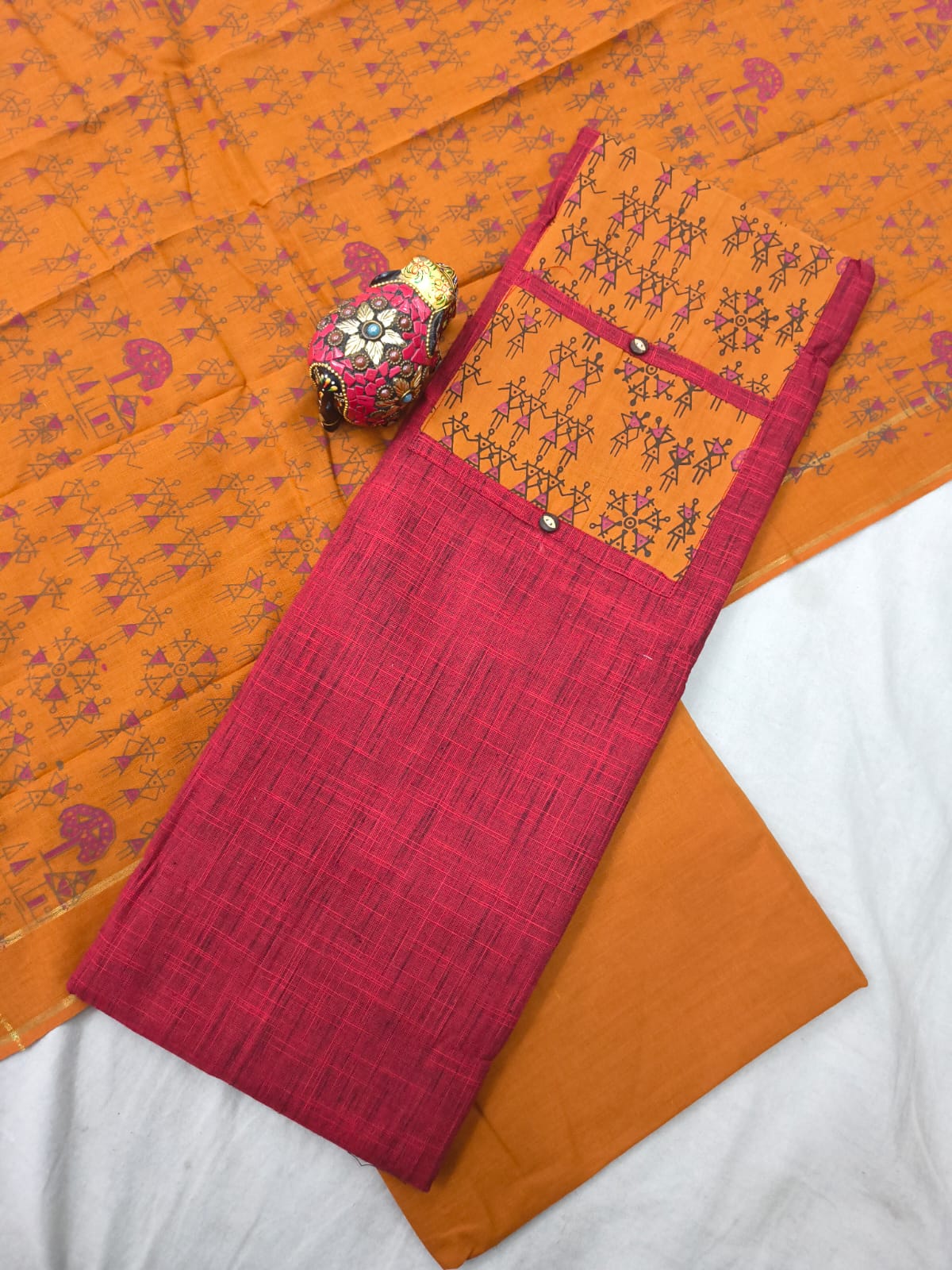 Mangalagiri cotton dress materials with print collection