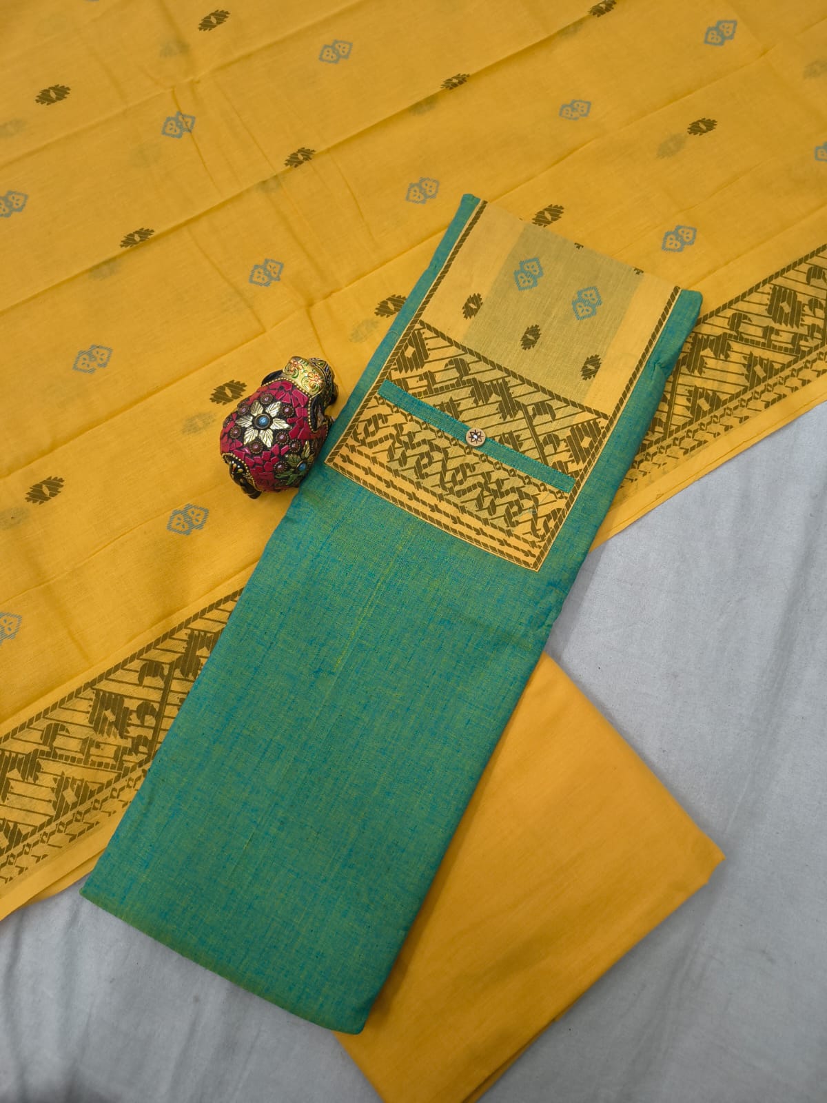 Mangalagiri cotton dress materials with print collection