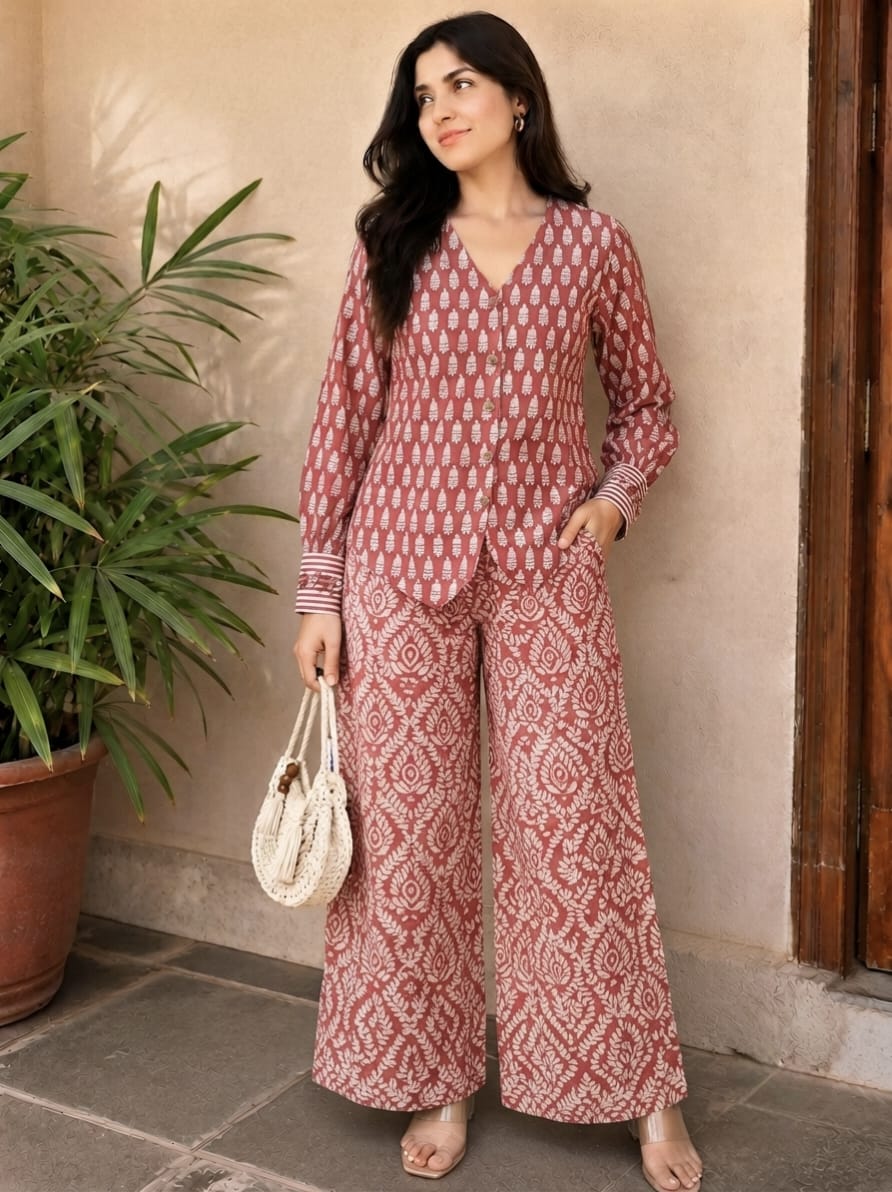 Printed Cotton Co-ords/ Suits for Office wear
