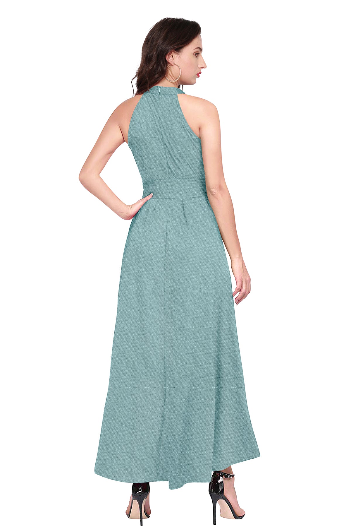 Western Wear Dress Polyster Pista Solid Deltin S29 Pista