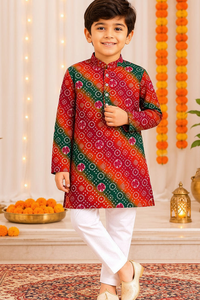 Festive wear ethnic Soft Cotton Kurta collection for kids