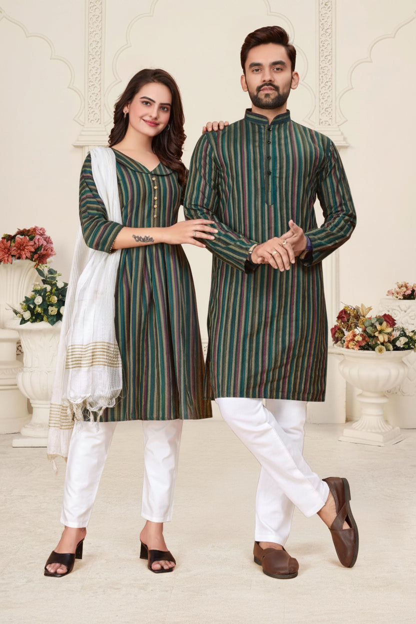Linen Kurtas for Couples