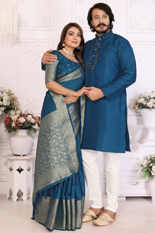 Kurta Saree Couple combo