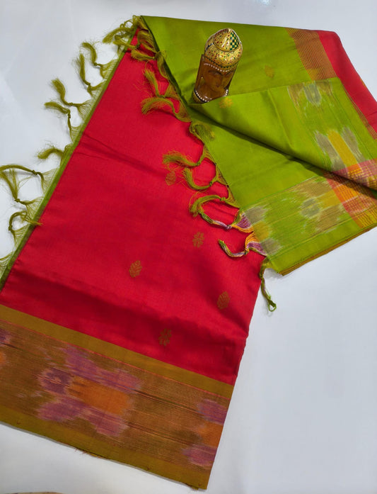 Mangalagiri Handloom Pattu Sarees with pochampally border and Small butta collection