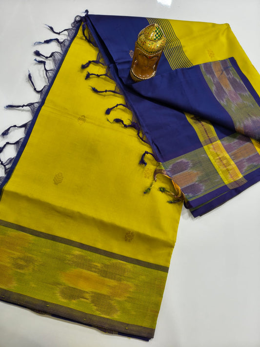 Mangalagiri Handloom Pattu Sarees with pochampally border and Small butta collection