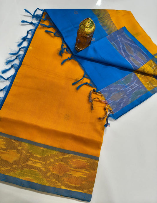 Mangalagiri Handloom Pattu Sarees with pochampally border and Small butta collection