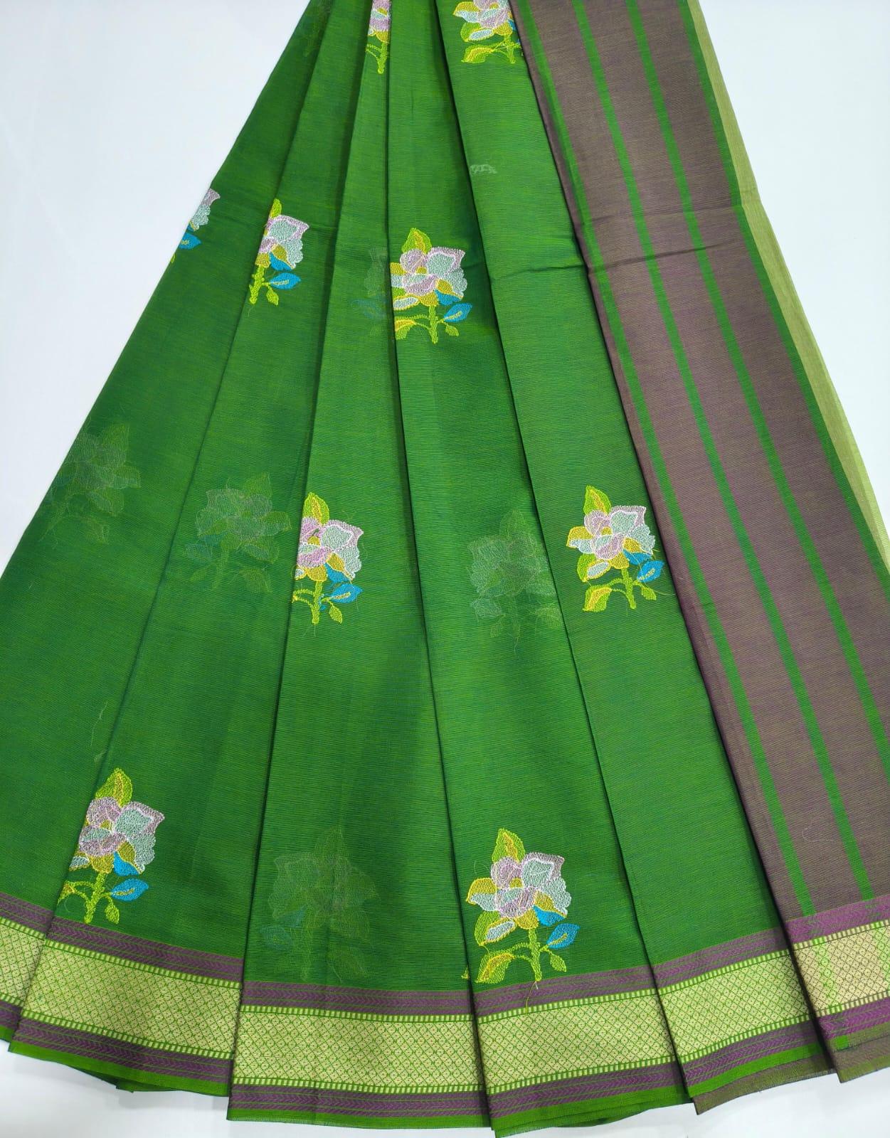 Mangalagiri Cotton Sarees with Embroidery work collection