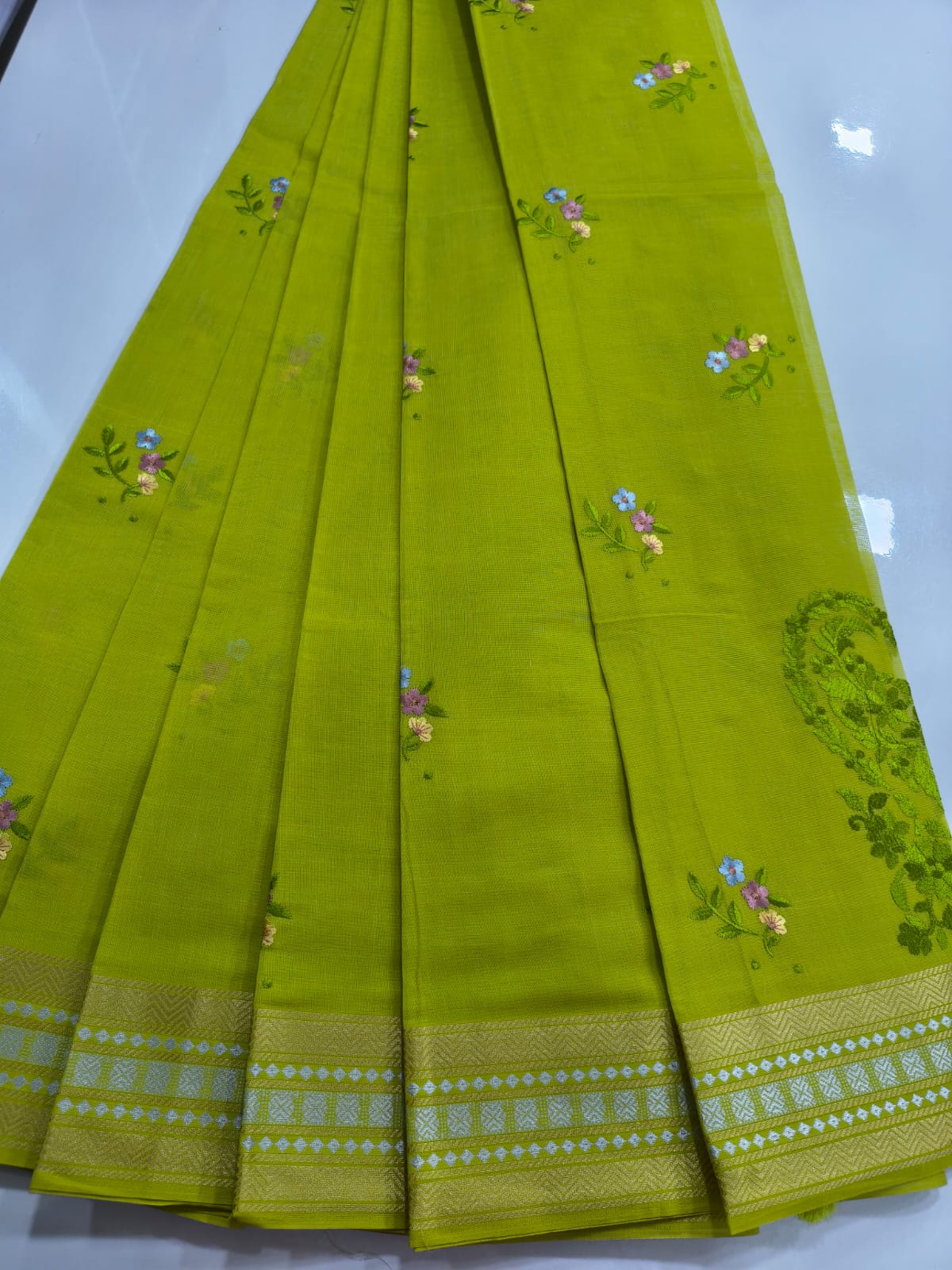 Mangalagiri Cotton Sarees with Embroidery work collection