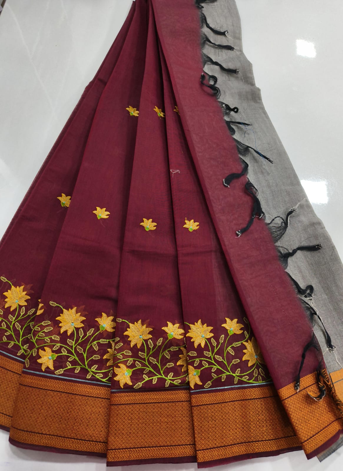 Mangalagiri Cotton Sarees with Embroidery work collection