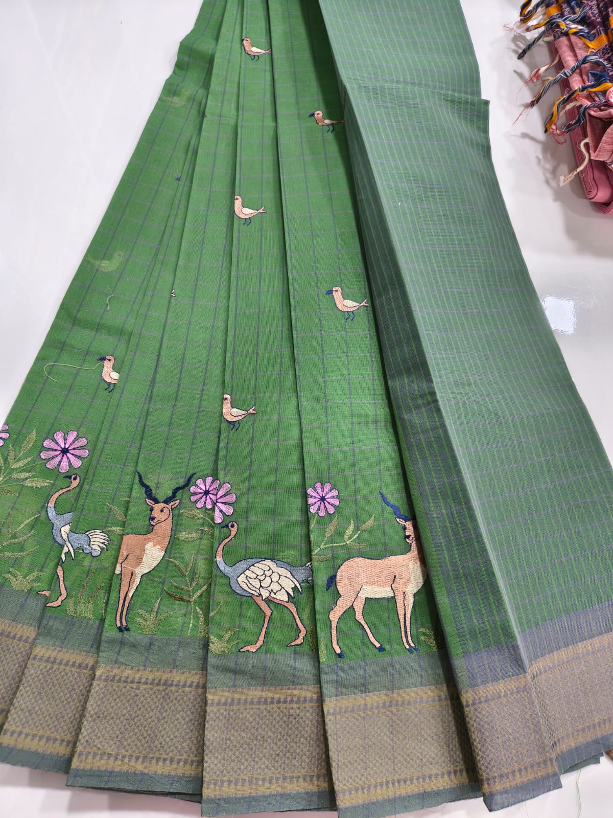 Mangalagiri Cotton Sarees with Embroidery work collection