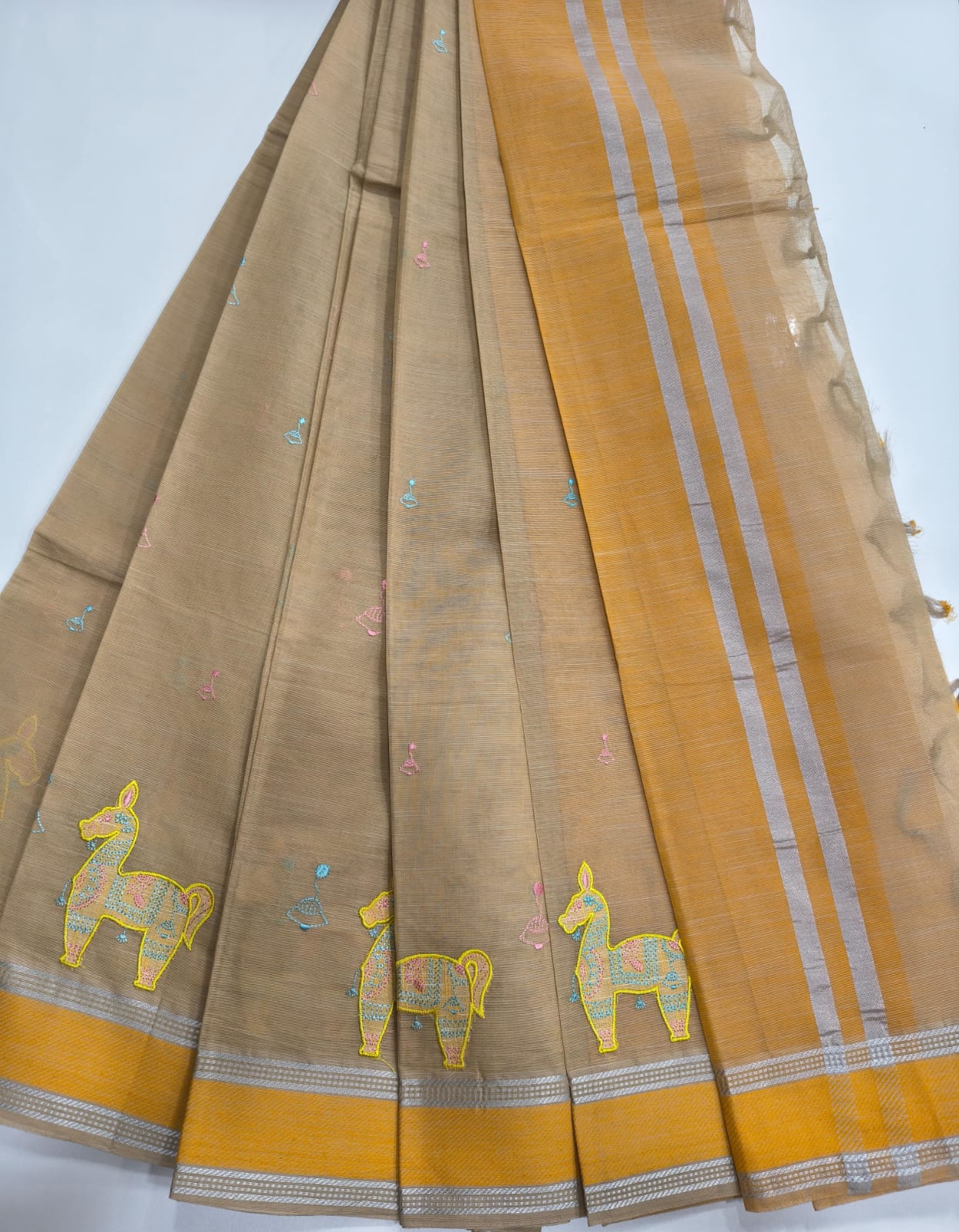 Mangalagiri Cotton Sarees with Embroidery work collection