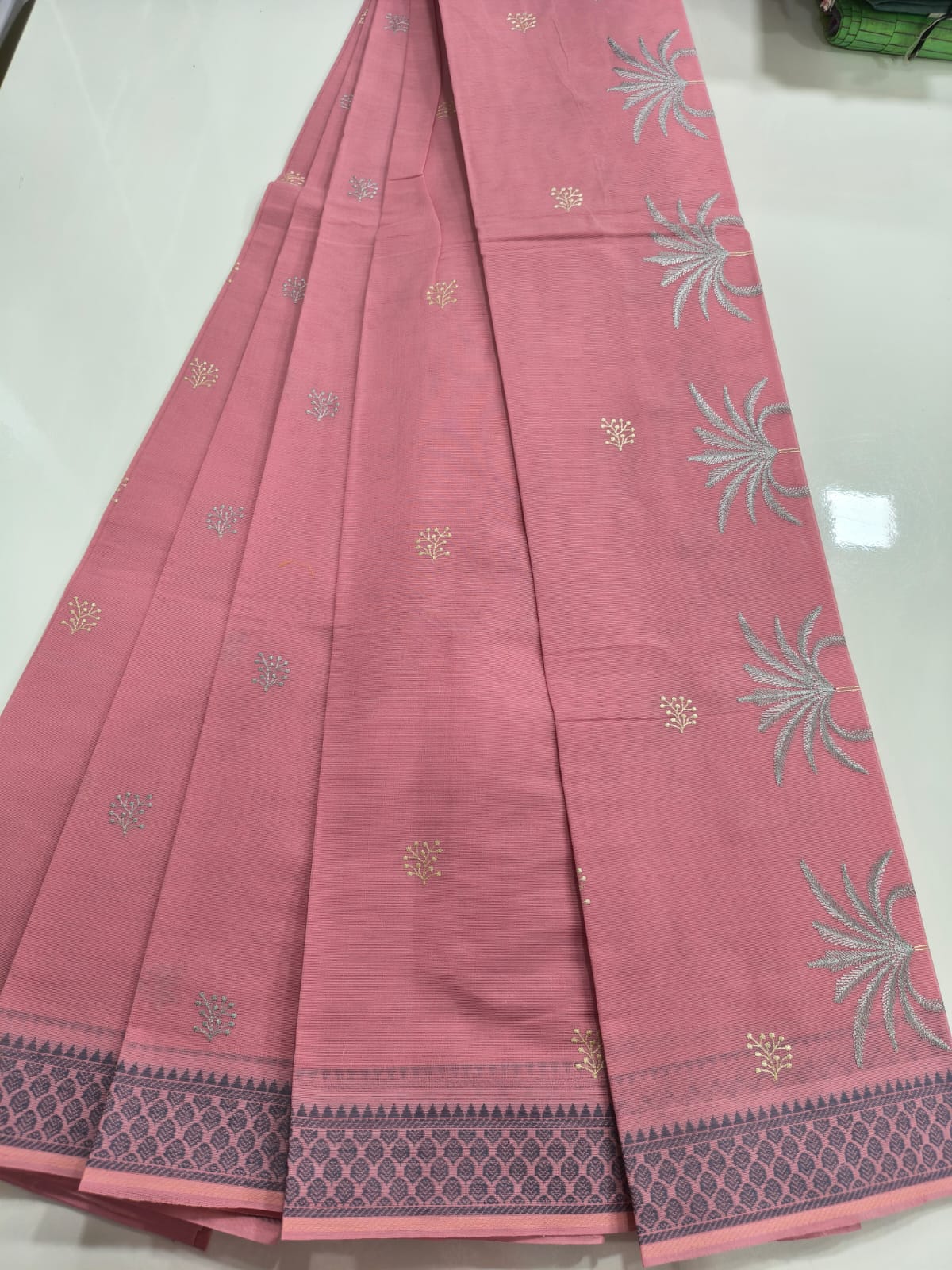 Mangalagiri Cotton Sarees with Embroidery work collection