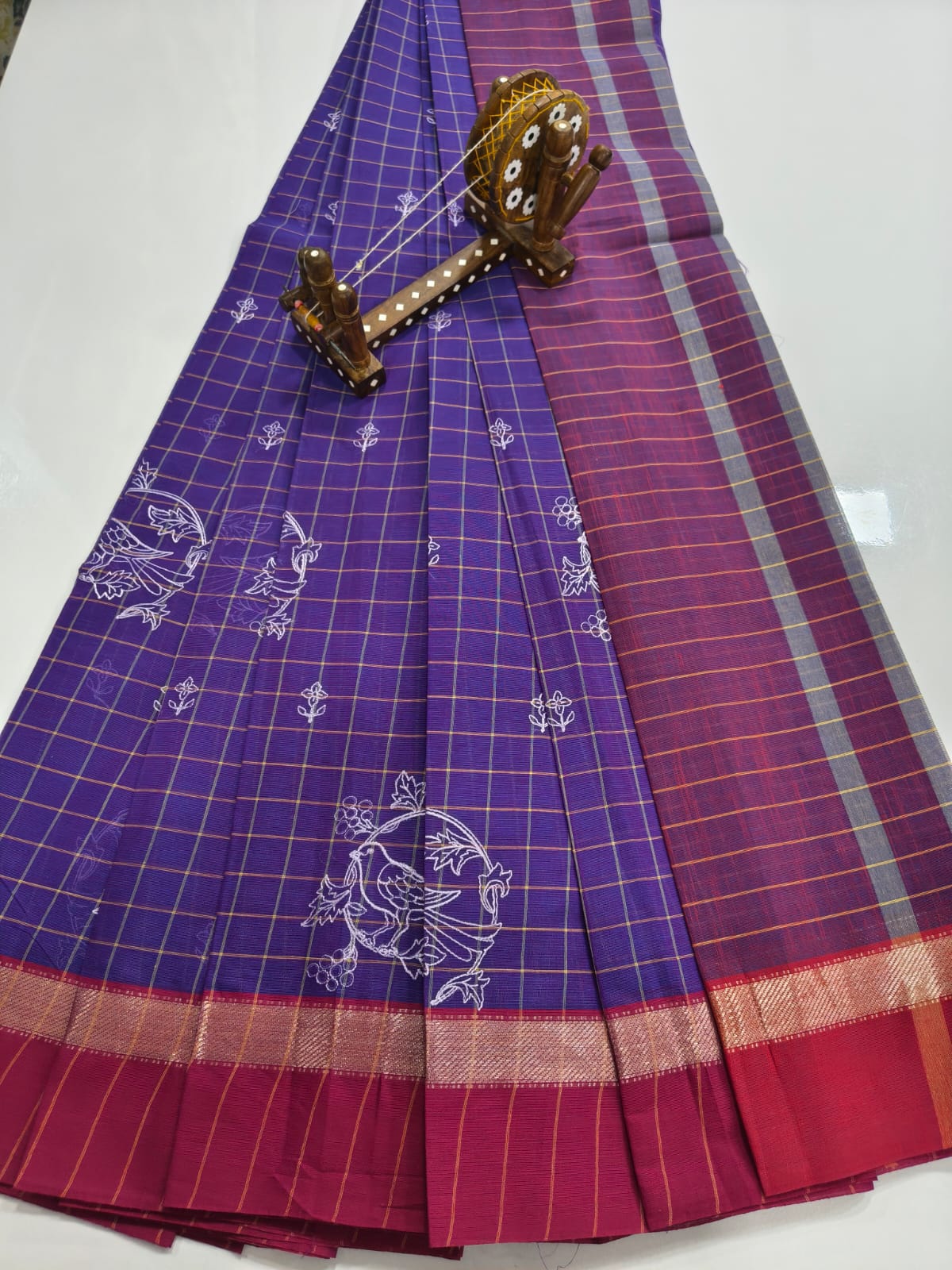 Mangalagiri Cotton Sarees with Embroidery work design collection