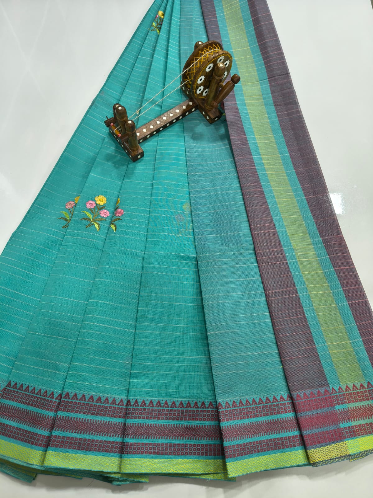 Mangalagiri Cotton Sarees with Embroidery work design collection
