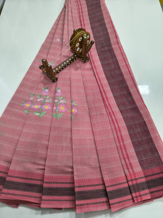 Mangalagiri Cotton Sarees with Embroidery work design collection