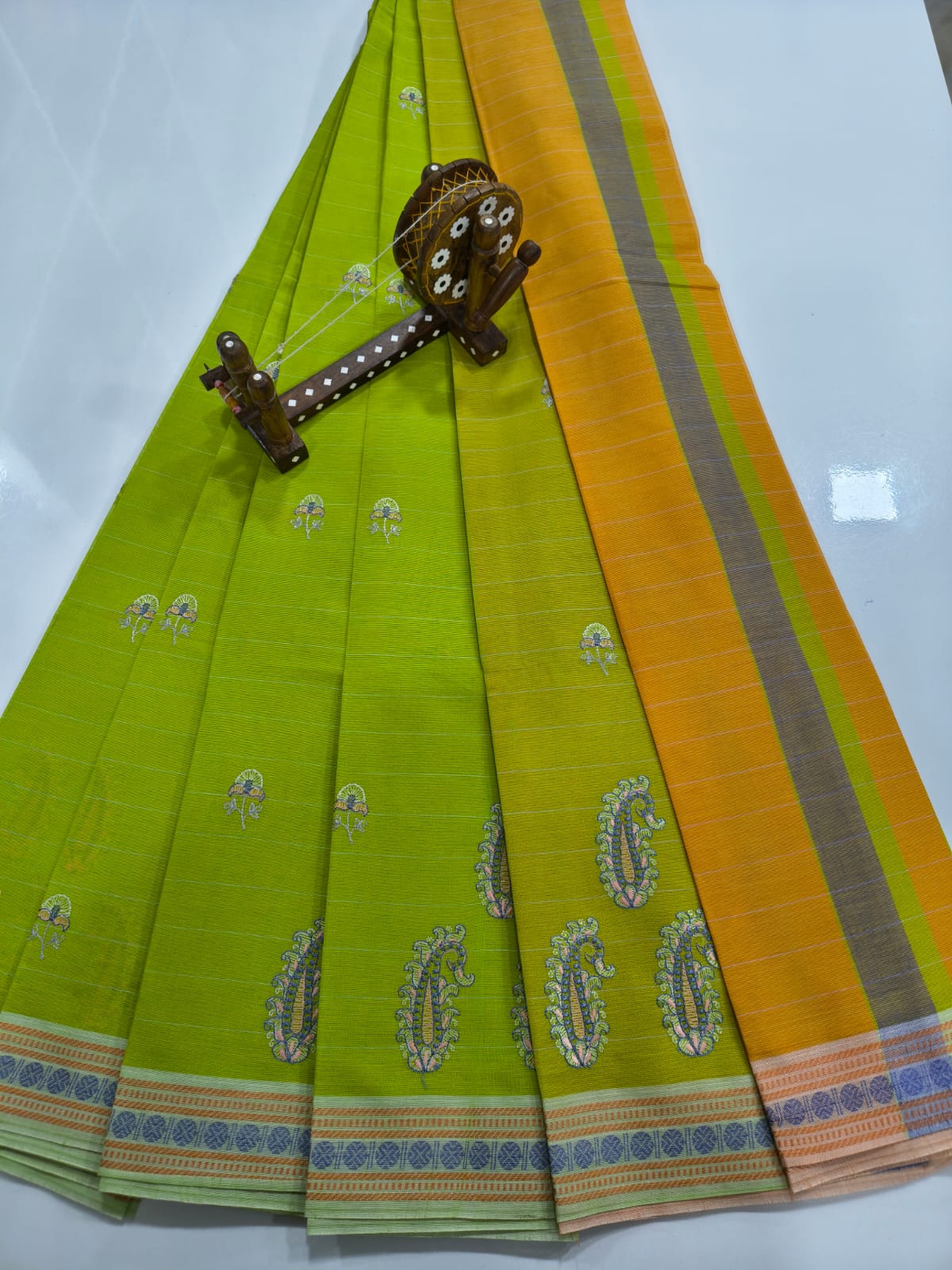 Mangalagiri Cotton Sarees with Embroidery work design collection