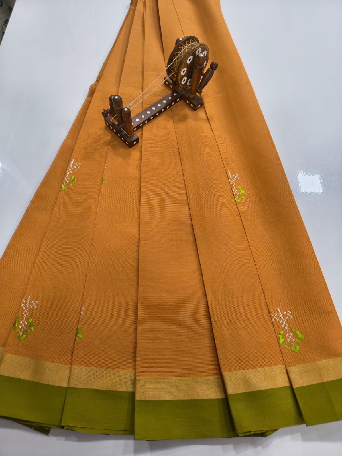 Mangalagiri Cotton Sarees with Embroidery work design collection