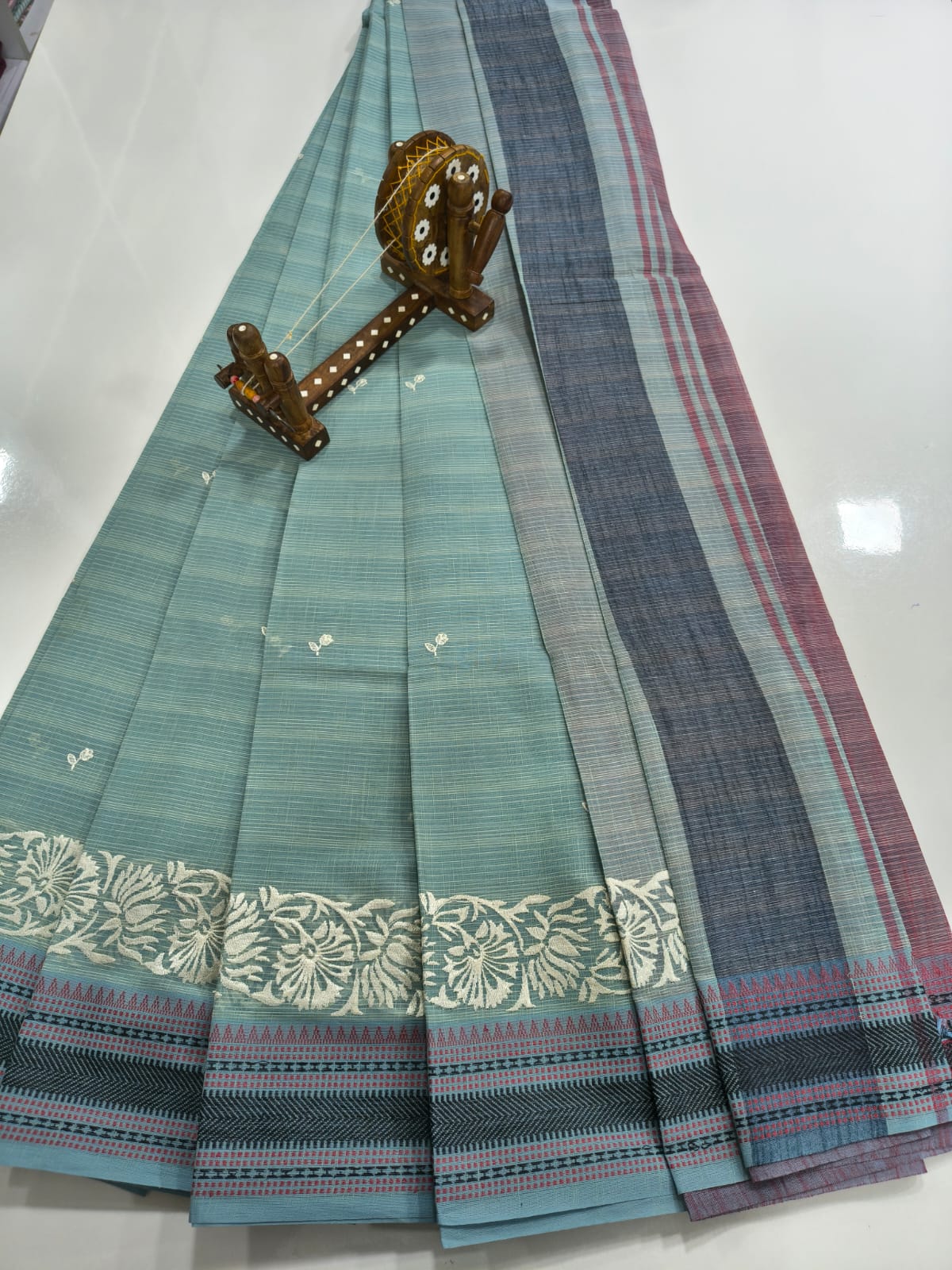 Mangalagiri Cotton Sarees with Embroidery work design collection