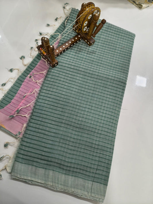 Mangalagiri Cotton Sarees without jerry border collection