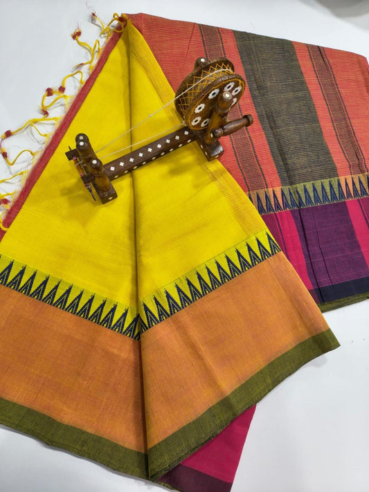 Mangalagiri Cotton Sarees with thread border collection